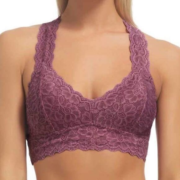 Felina Lilac Purple Lace Racerback Bralette - Picture 1 of 6